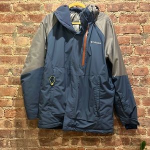 Columbia winter Omni-heat jacket grey and blue